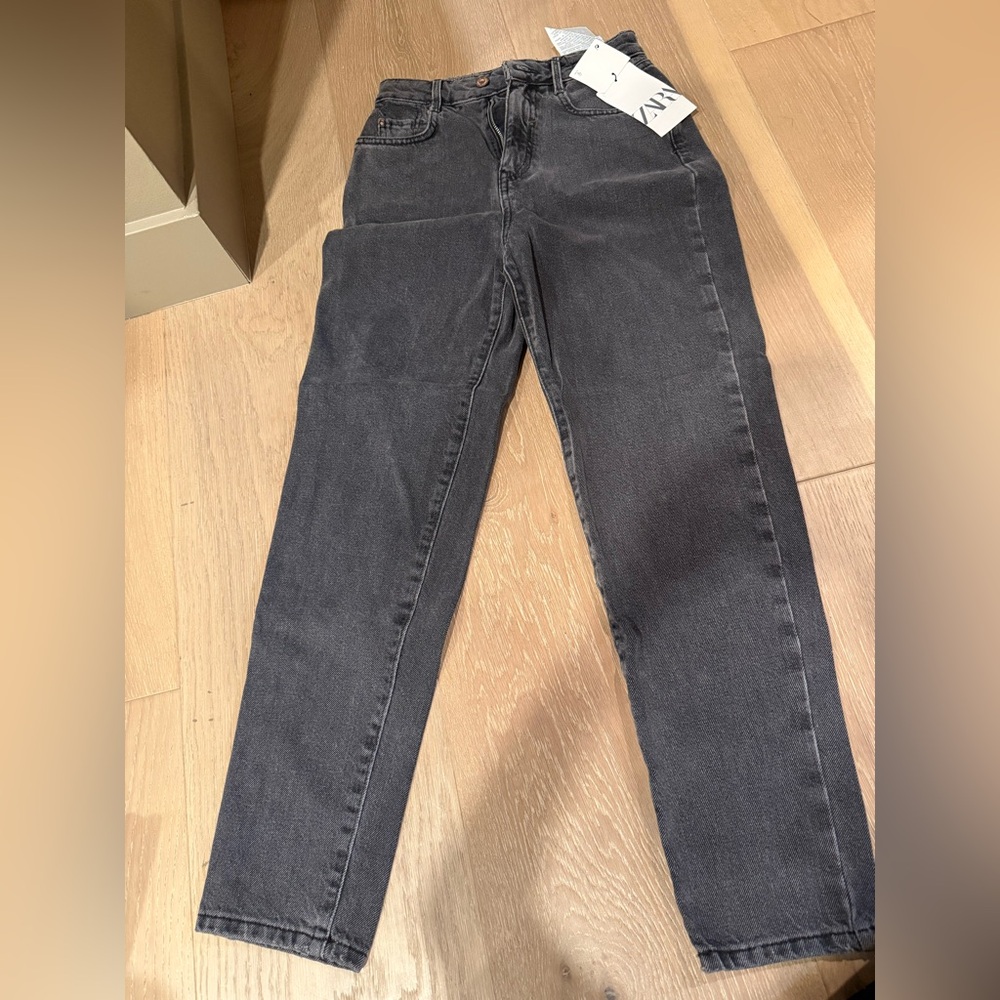 Zara Jeans | NWT Classic Black Mom Fit Jeans Sz 32
